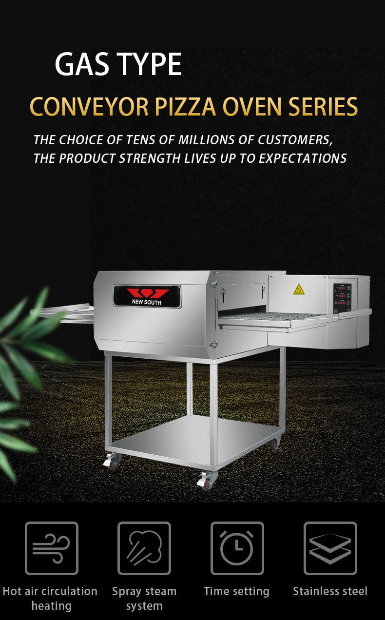 Gas commercial electric stainless steel best pizza ovens sale with tunnel convection oven