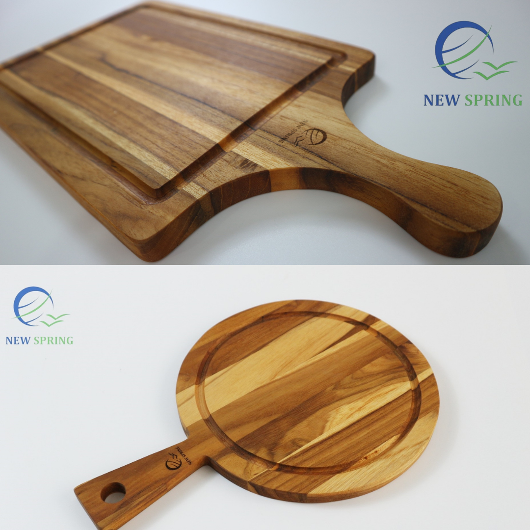 wholesale kitchenware cookware sets cooking utensils non-stick cooking wooden cooking cutting board with handle