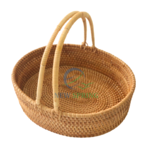 Wonderful Vietnamese Rattan Picnic Basket with Handle Wholesale Cheap Price for Export