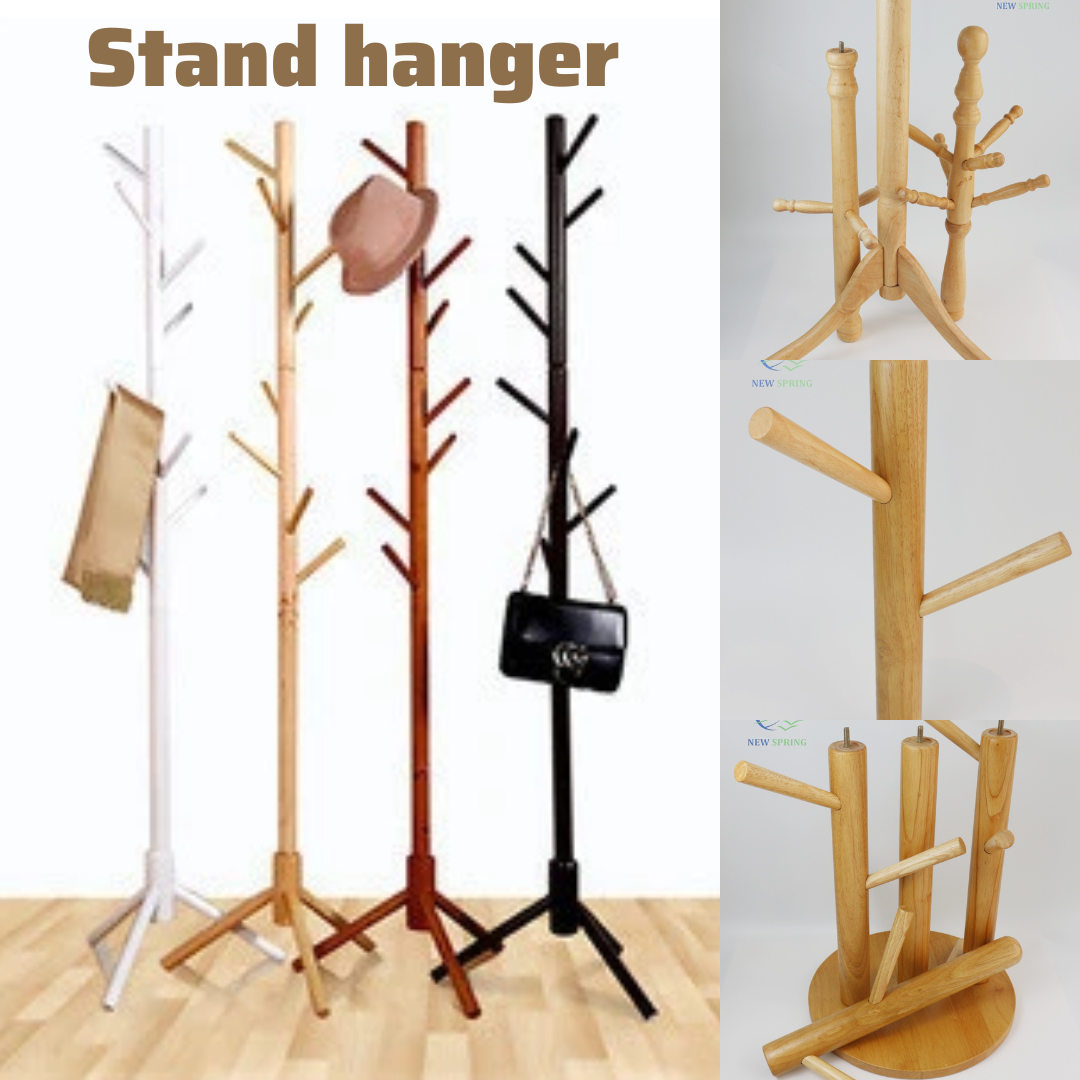 Luxury Design Hanging Solutions For Clothes Coat Bag baby clothes hanger And Hat Wood Stand Cloth Hanger