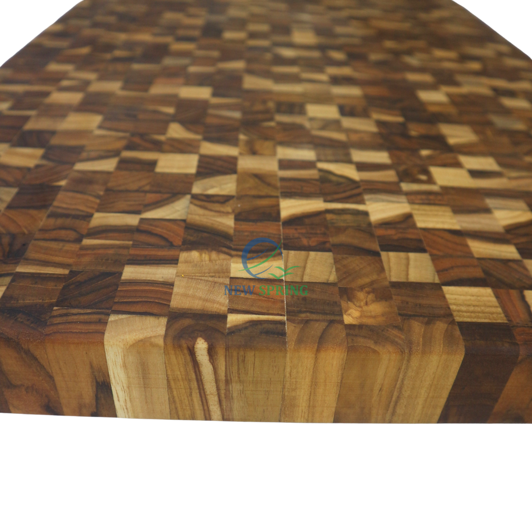 End Grain Teak Wood Counter Top Customized Kitchen CounterTop Thick End Grain CounterTop