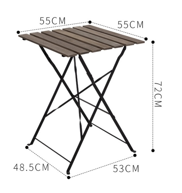 Acacia solid wood coffee table set for indoor and outdoor