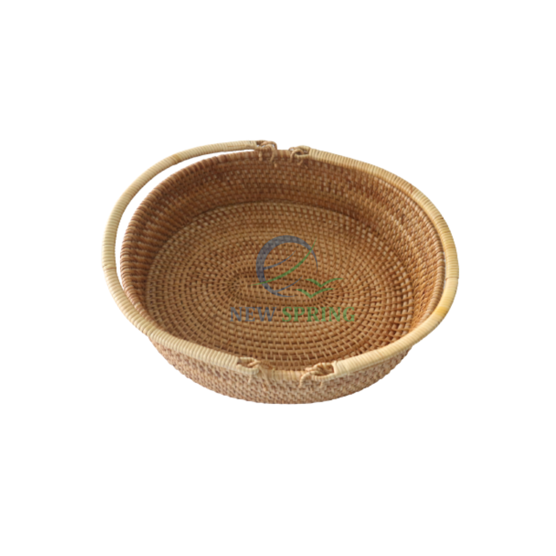 Wonderful Vietnamese Rattan Picnic Basket with Handle Wholesale Cheap Price for Export