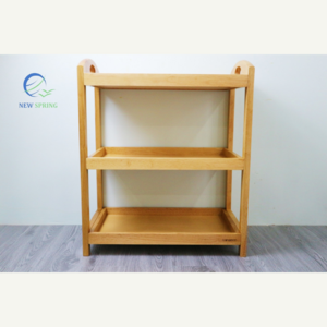 wood decor indoor - 3 Tier Display Ladder Shelf supermarket wooden shelf cube storage wood decoration cube wall shelves