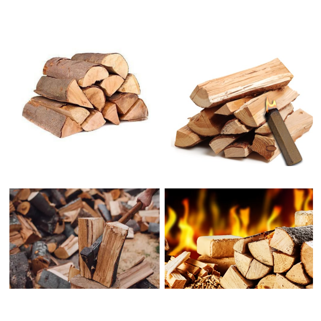 Hardwood Firewood Low Smoke Firewood Kiln Dried Sawn Wood for Indoor and Outdoor Stoves and Campfires