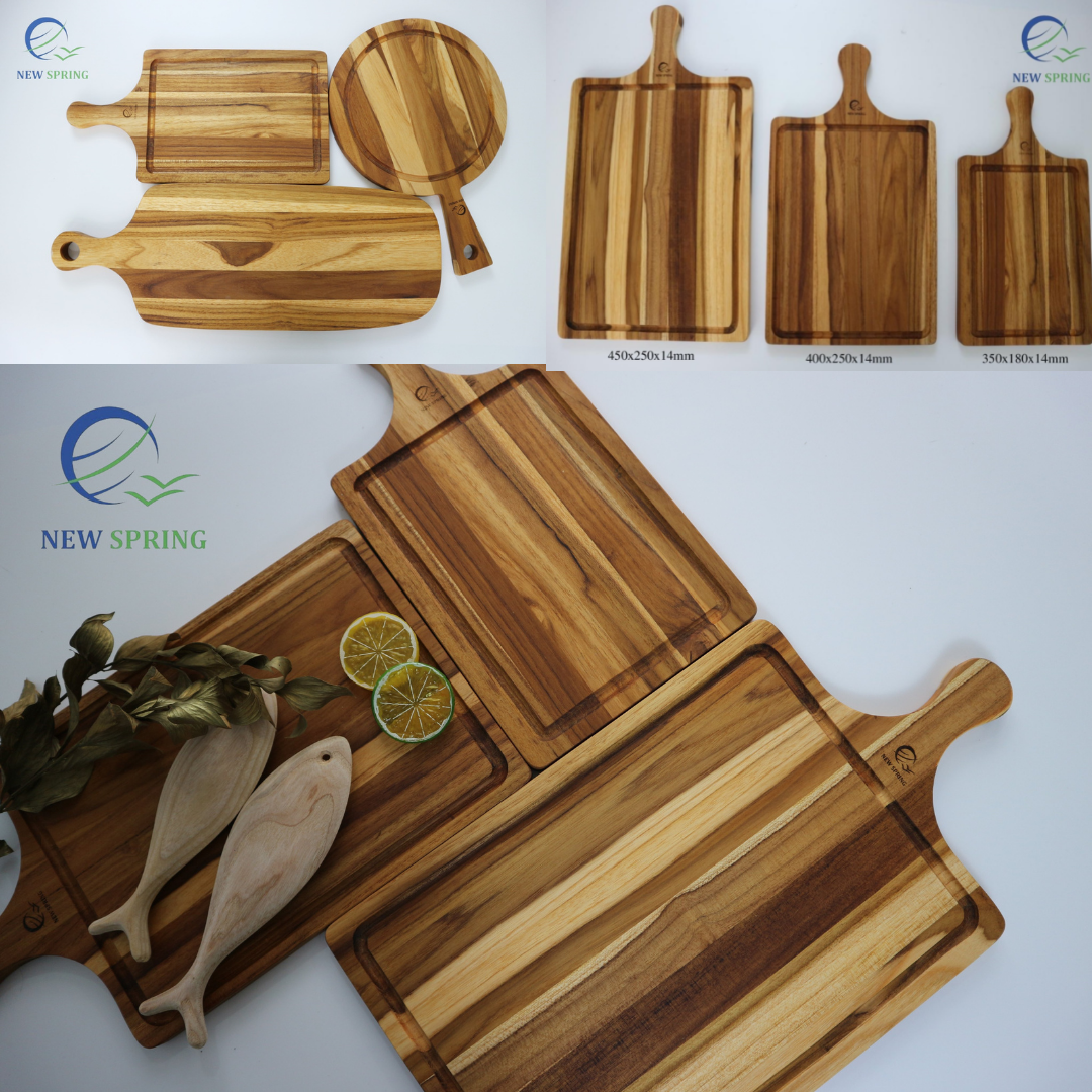 wholesale kitchenware cookware sets cooking utensils non-stick cooking wooden cooking cutting board with handle