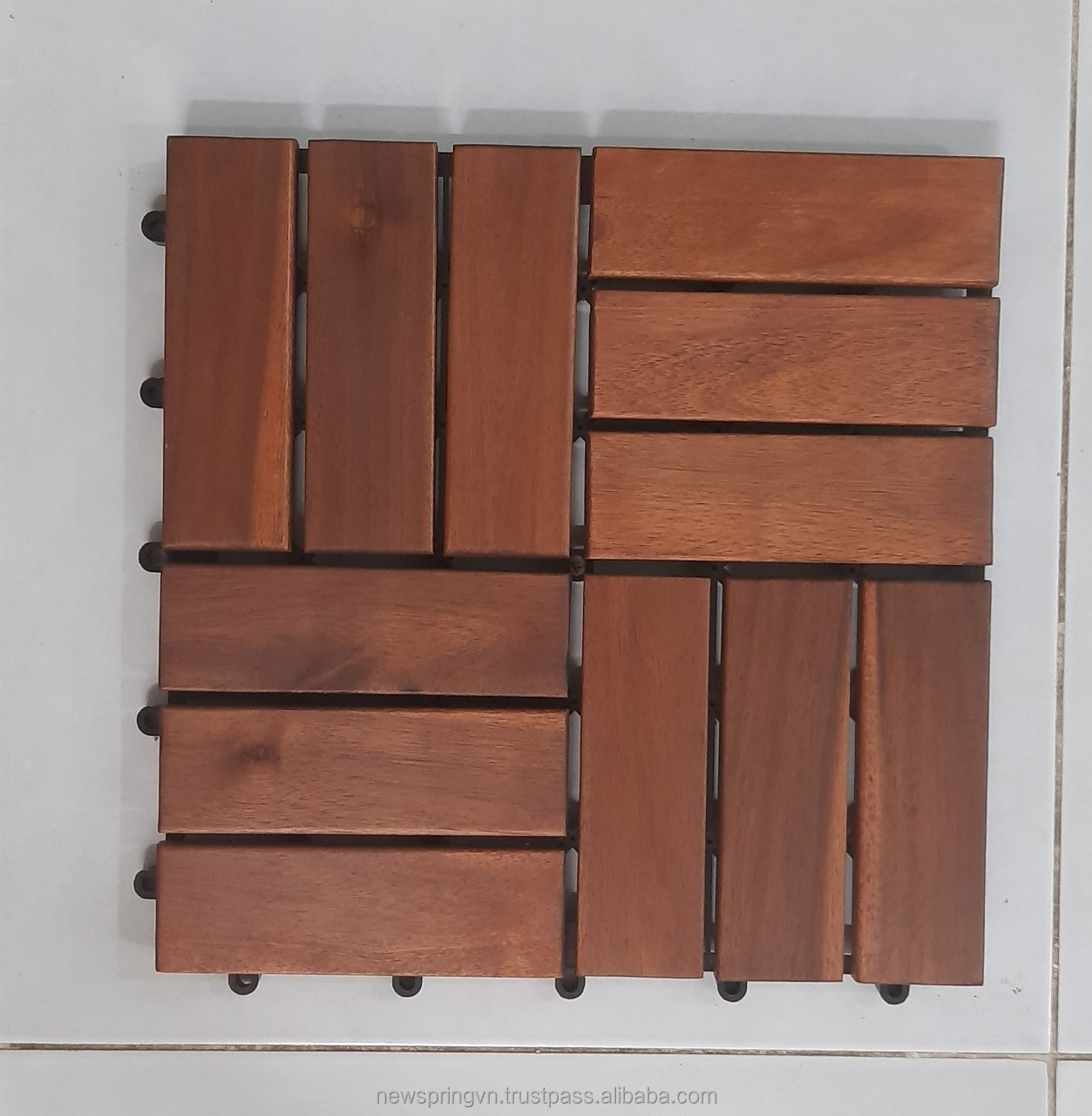 Interlocking Outdoor Patio Deck Acacia Tiles or Acacia wood Parquet Flooring or Brazil Teak Wood