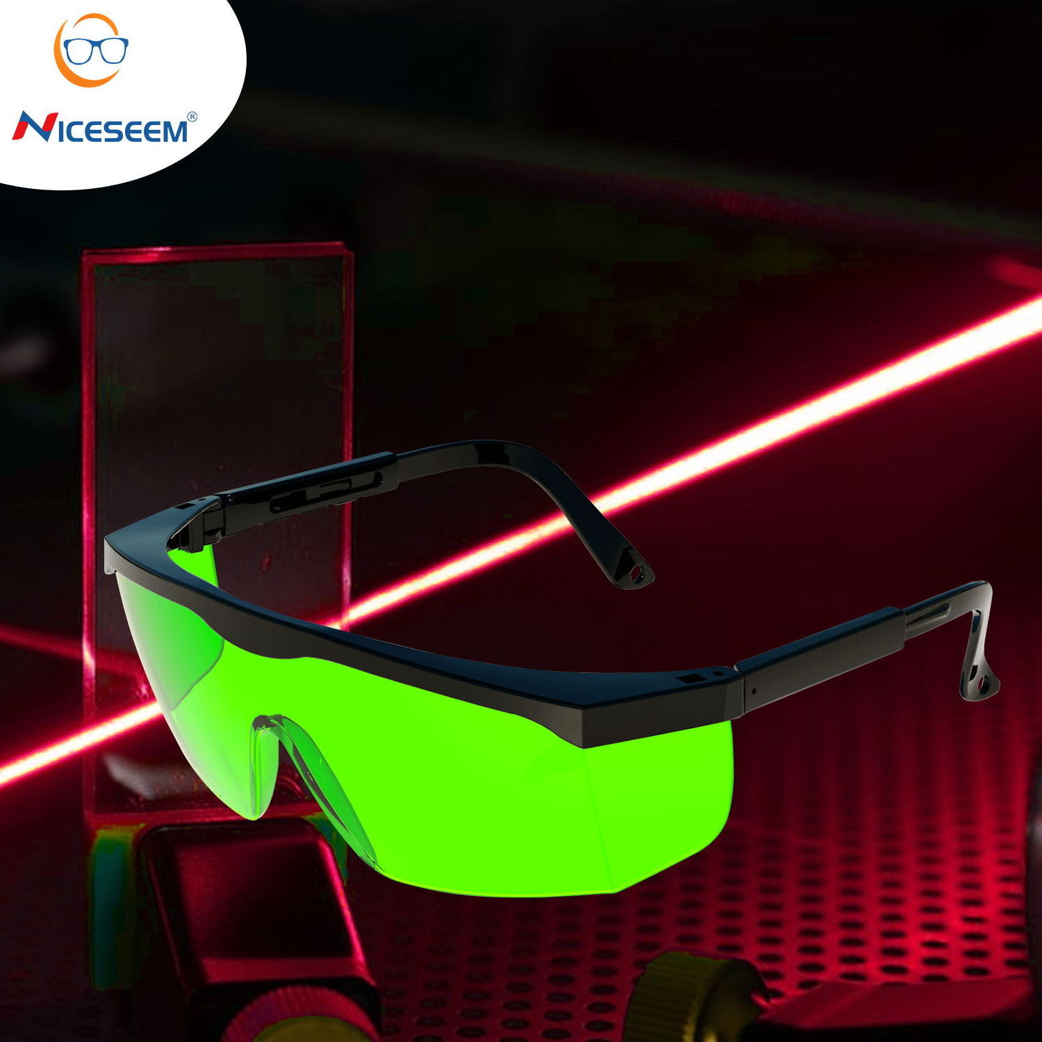 Luxury 590-690nm OD4 ANSI Z87.1 UV Eye Protective Laboratory Safety Glasses Best Construction Anti Fog Laser Work Safety Glasses