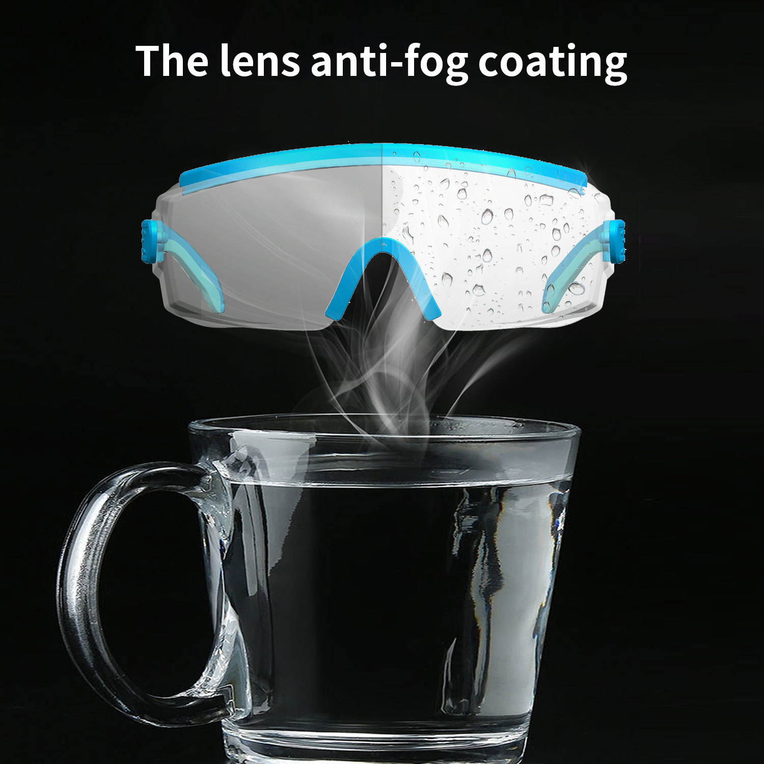 UV400 Low Profile Anti Fog Safety Glasses Goggles