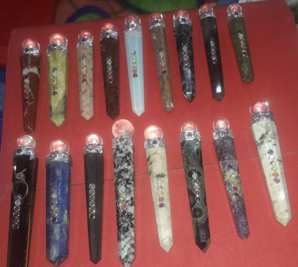 Mix Gemstone Healing Stick Wands / Wholesale Point Wands Obelisks Tower Agate Buy from New Star Feng Shui Business Gift Massage