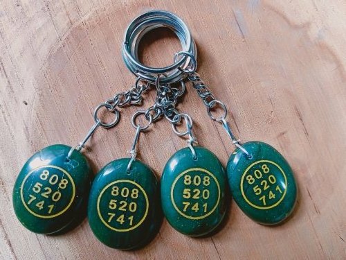 Export Quality Green Jade Key Chain Zibu Symbol Stone Cabochon : Crystal Natural Green Jade Keychain Zibu Symbol Stone Wholesale