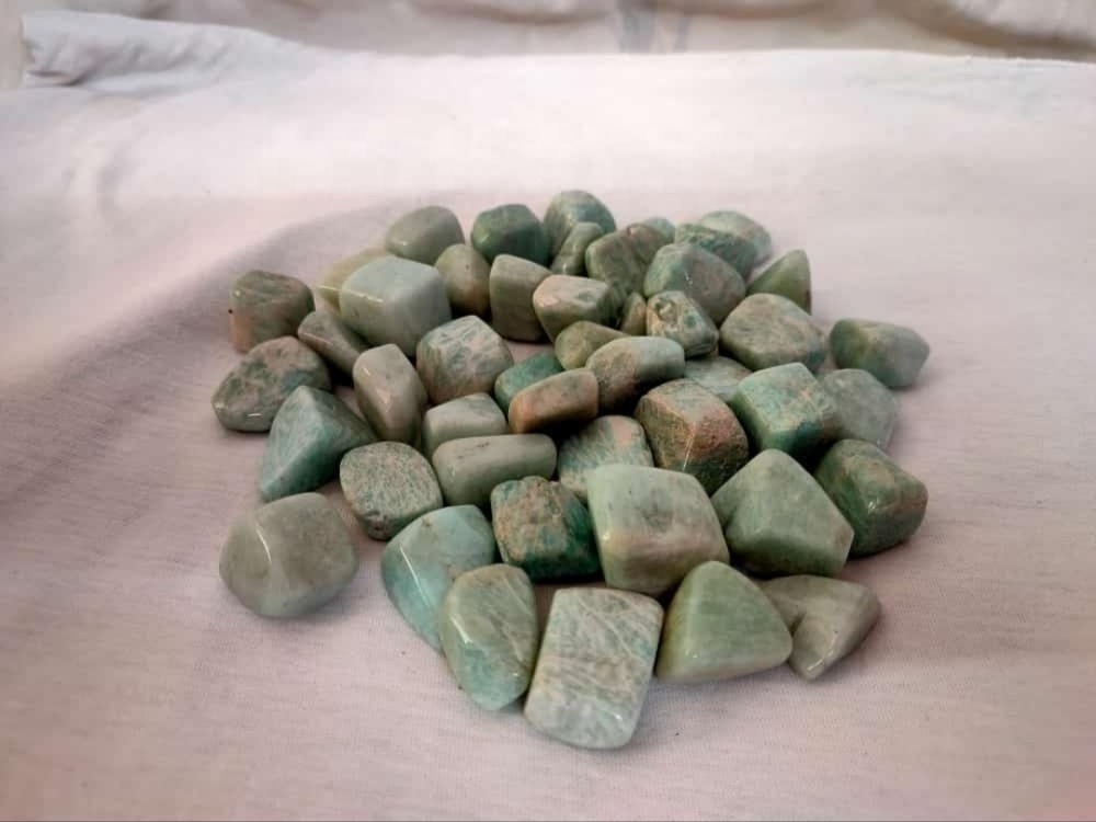 Amazonite Tumbled gemstone for decoration wholesale Buy Online from New Star Agate : Wholesale Gemstone Tumbled