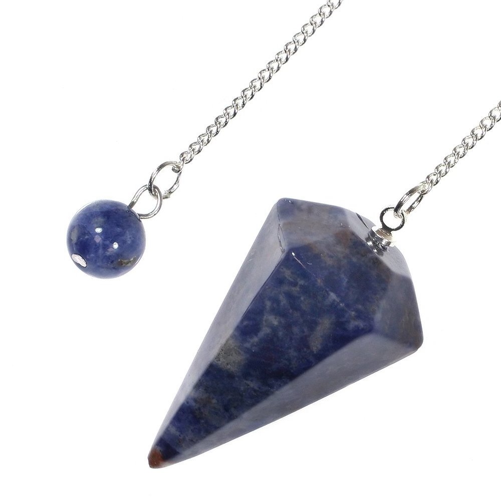 High Quality Sodalite Pendulum Buy Online New Star Agate : Wholesale Sodalite Faceted Pendulum