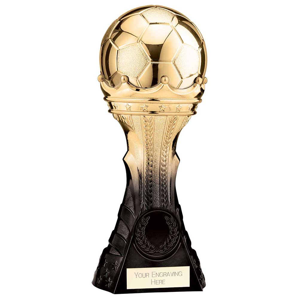 Custom made metal fantasy football soccer ball trophy