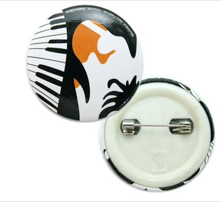 Plastic custom shape pin button badge