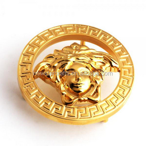 Stainless Steel Golden Head custom design metal Belt Buckle