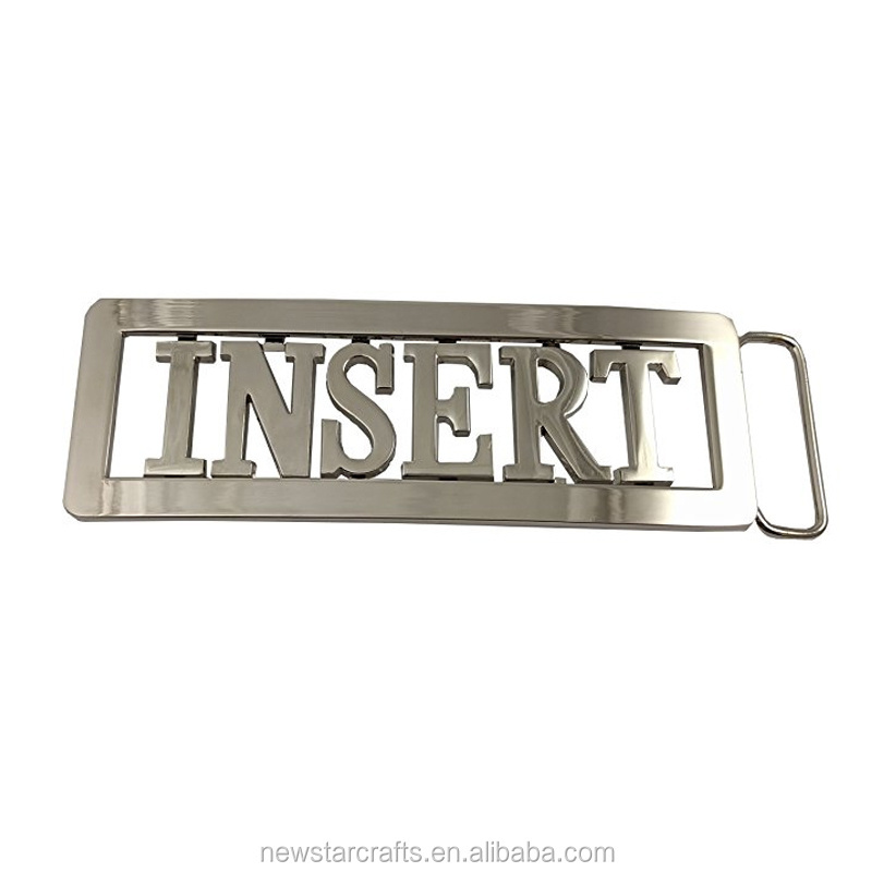 Personalized Chrome Custom Name plate Belt Buckle