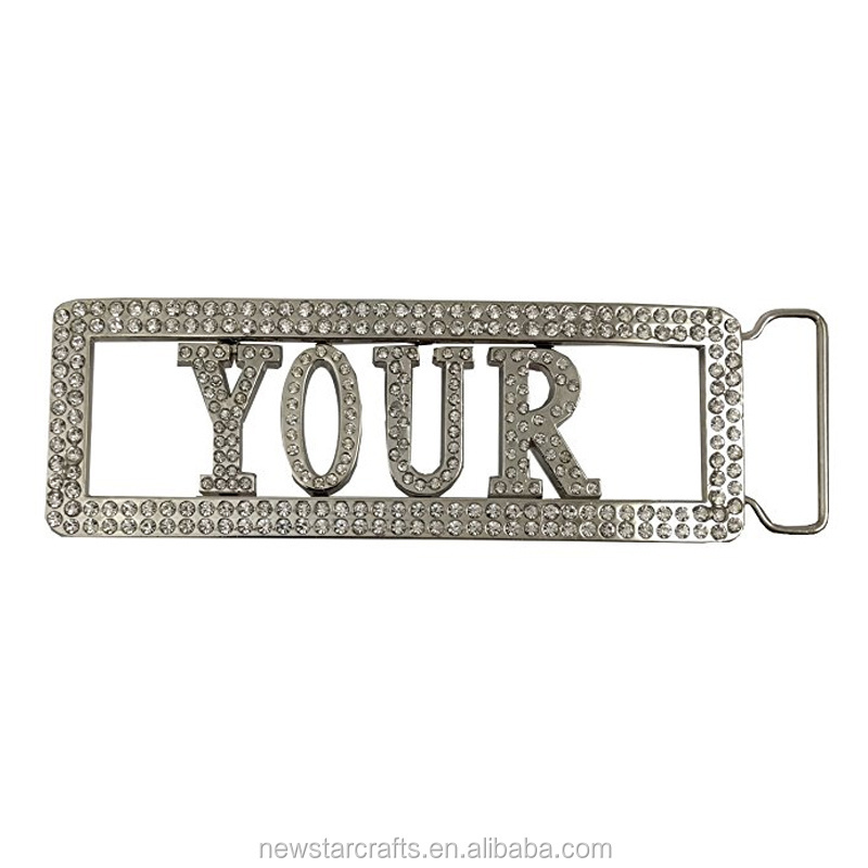 Personalized Chrome Custom Name plate Belt Buckle