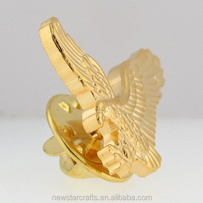 High quality Custom 3D Gold Eagle Lapel Pins