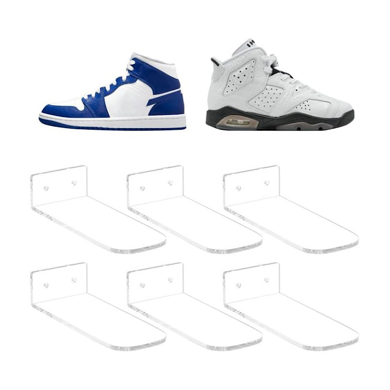 Floating Sneaker Displays Shelves for Wall Mount Clear Acrylic Floating Shelves for Showcase Levitating Shoe Display  Rack