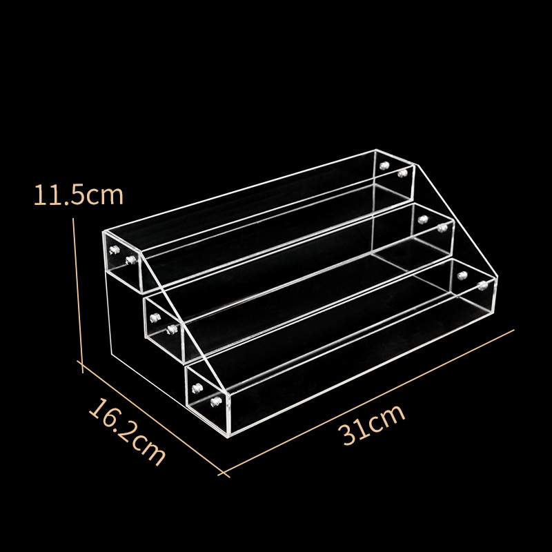 Custom acrylic flower satin ribbon card holder gift ribbons display rack wall storage shelves in lower shop