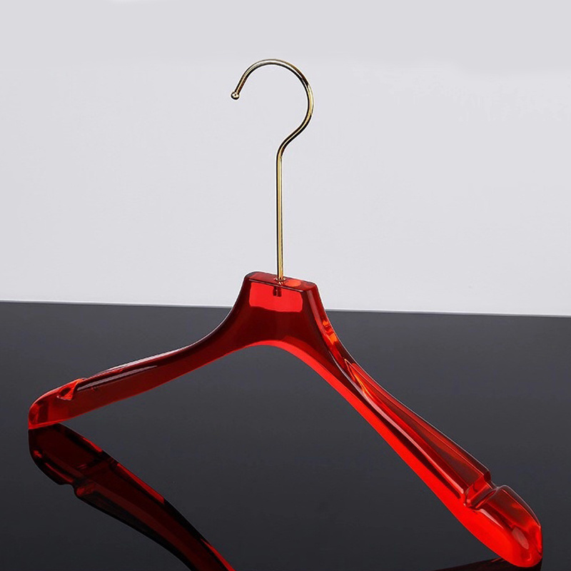 Colorful Acrylic Clothing Hanger Adult Clothes Hanger with Metal Hook Anti-slip Coat Jacket Hanger