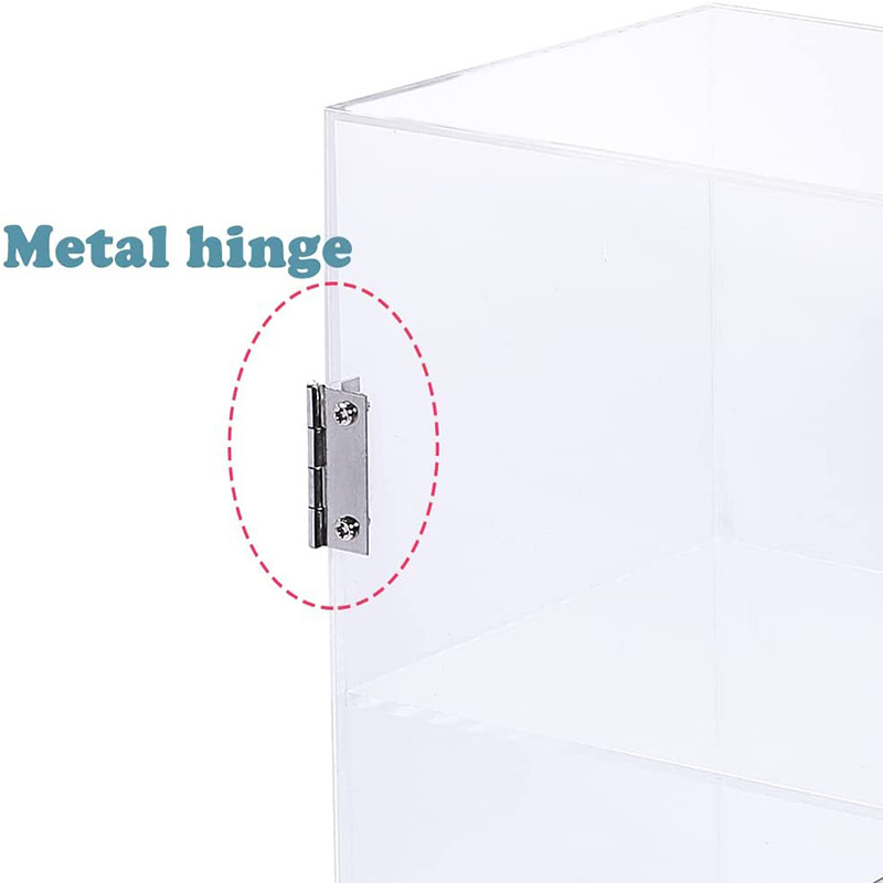 Wholesales 3 Tiers Acrylic Display Case with Lock Knife Display Cabinet Clear Countertop Locking Display Case for Collectibles