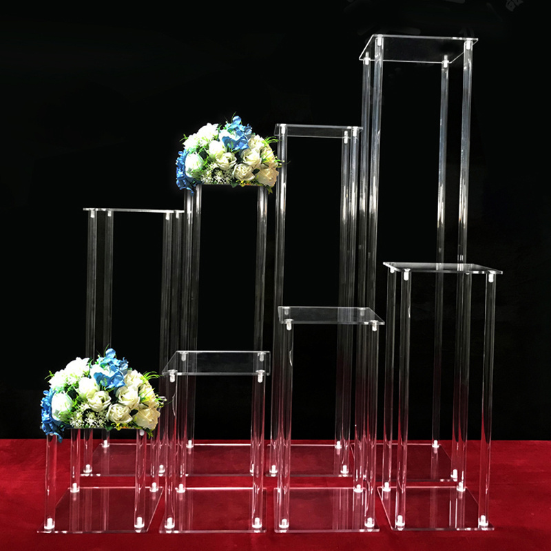 wedding flower stand centrepiece acrylic flower stand wedding decoration acrylic plinths display stands