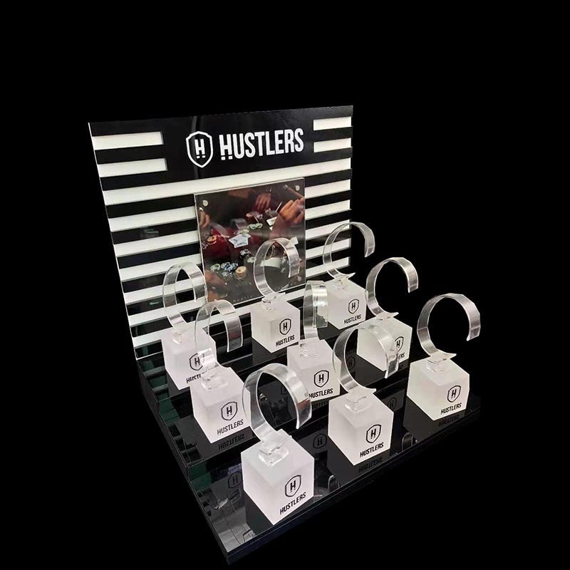 Luxury Custom Plexiglass Wrist Watch Window Set Rack Acrylic Watch Display Show Stand Acrylic Watch Display Stand