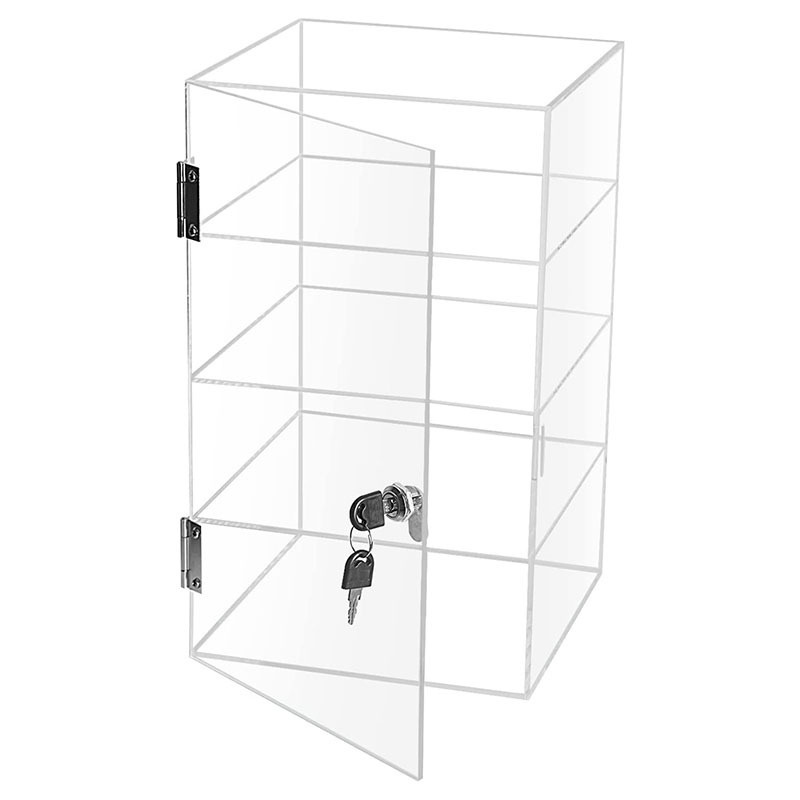 3-tier Clear Acrylic Display Cabinet Acrylic Jewelry Display Knife Display Case With Lock