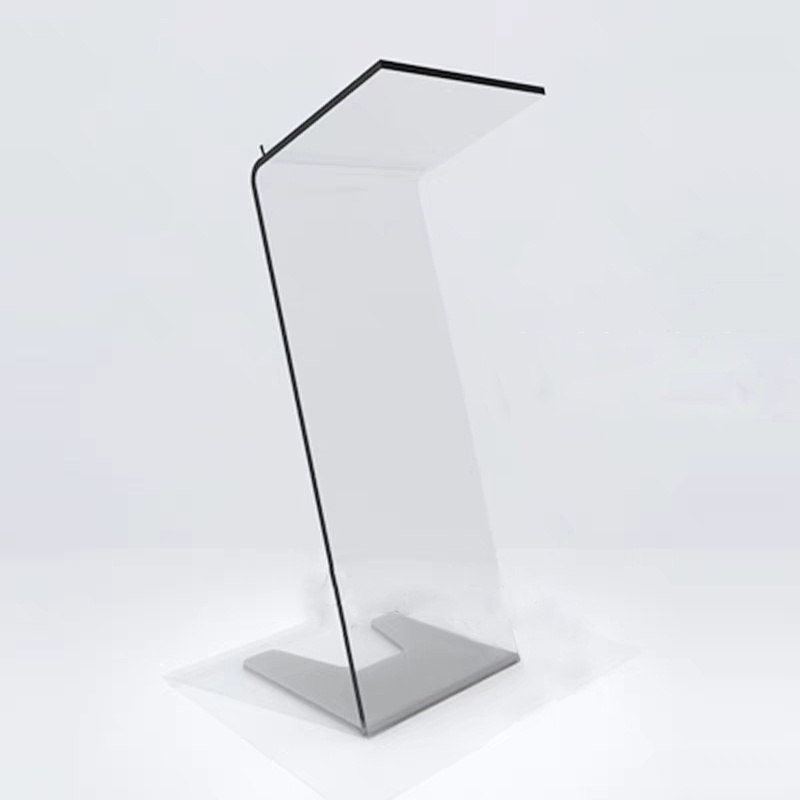 Custom SImple Acrylic Podium Plexiglass Transparence Church Pulpit School Meeting Lectern