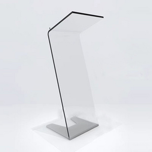 Custom SImple Acrylic Podium Plexiglass Transparence Church Pulpit School Meeting Lectern