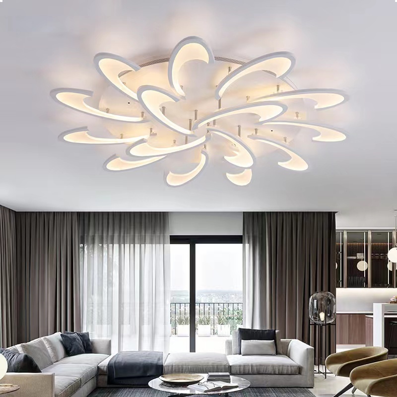 Led Modern Ceiling Lamp Simple Fashion Art 15 Head Chandelier Lighting 160w 220v Luxury Lamps