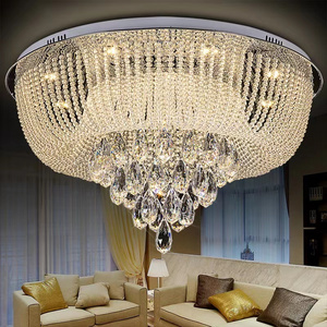 Modern Living Room Bedroom Luster Crystal Teardrop Lighting Ceiling Hanging Lamps