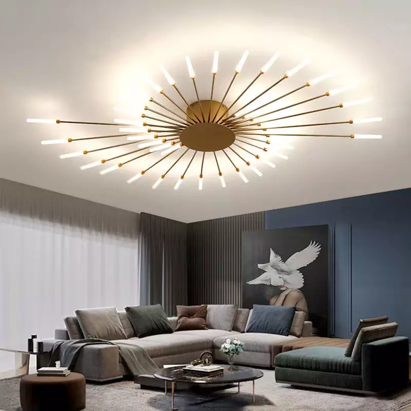 Bedroom Living Room Chandelier Pendant Indoor Lighting Acrylic Firework Modern Led Ceiling Lights