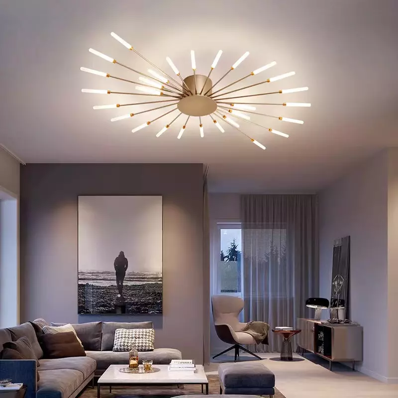 Bedroom Living Room Chandelier Pendant Indoor Lighting Acrylic Firework Modern Led Ceiling Lights