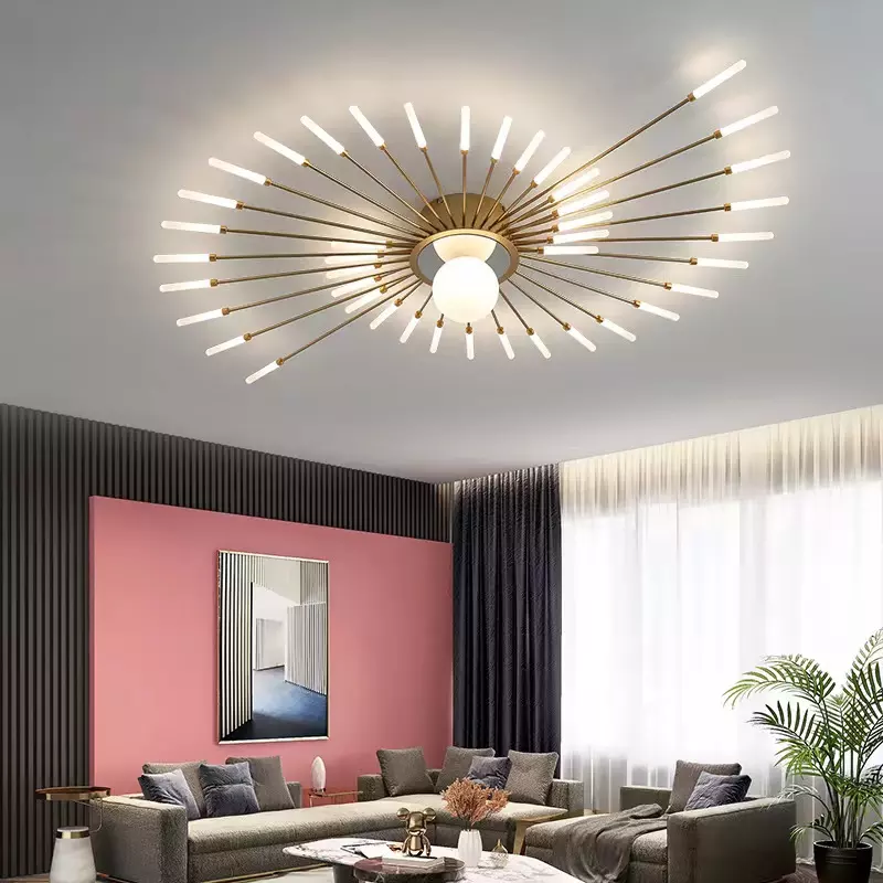 Bedroom Living Room Chandelier Pendant Indoor Lighting Acrylic Firework Modern Led Ceiling Lights