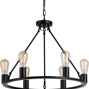 Hot Sale Indoor Industrial 5 Bulbs Farmhouse Chandelier Retro Pendant Light