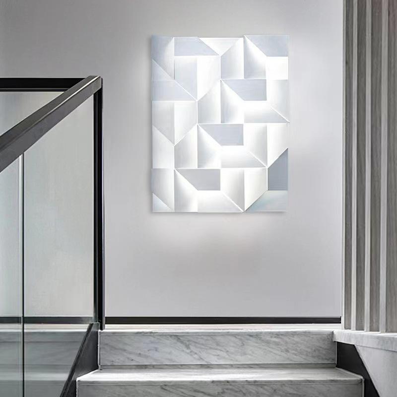 Modern Simple Bedroom Living Room Indoor Lighting Corridor Wall Lamps Decorative Geometric Square Led Wall Light