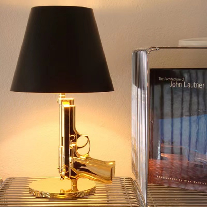 Ak47 Gun Table Lamp Creative European Craft Modern Minimalist Bedroom Bedside Table Lamp