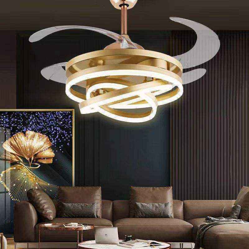 Hot Sale Energy Saving Indoor Lighting Fancy Led Ceiling Fan Lamp 42 Inch Modern Decorative Chandelier Inverter Ceiling Fan