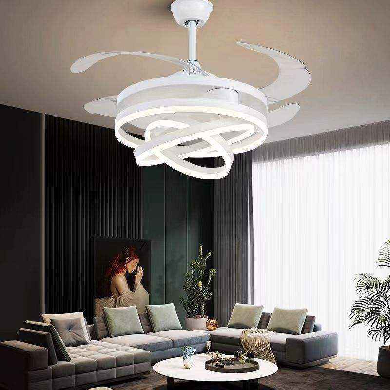 Hot Sale Energy Saving Indoor Lighting Fancy Led Ceiling Fan Lamp 42 Inch Modern Decorative Chandelier Inverter Ceiling Fan