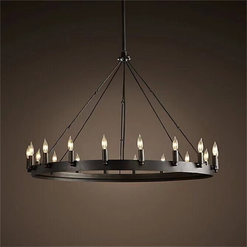 Luxury Hotel Creative Led Chandelier Remote Dimmable Round Modern Office Chandeliers