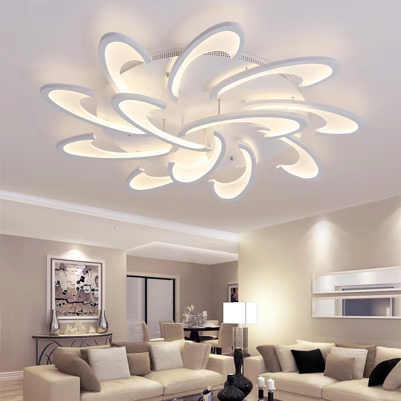 Led Modern Ceiling Lamp Simple Fashion Art 15 Head Chandelier Lighting 160w 220v Luxury Lamps