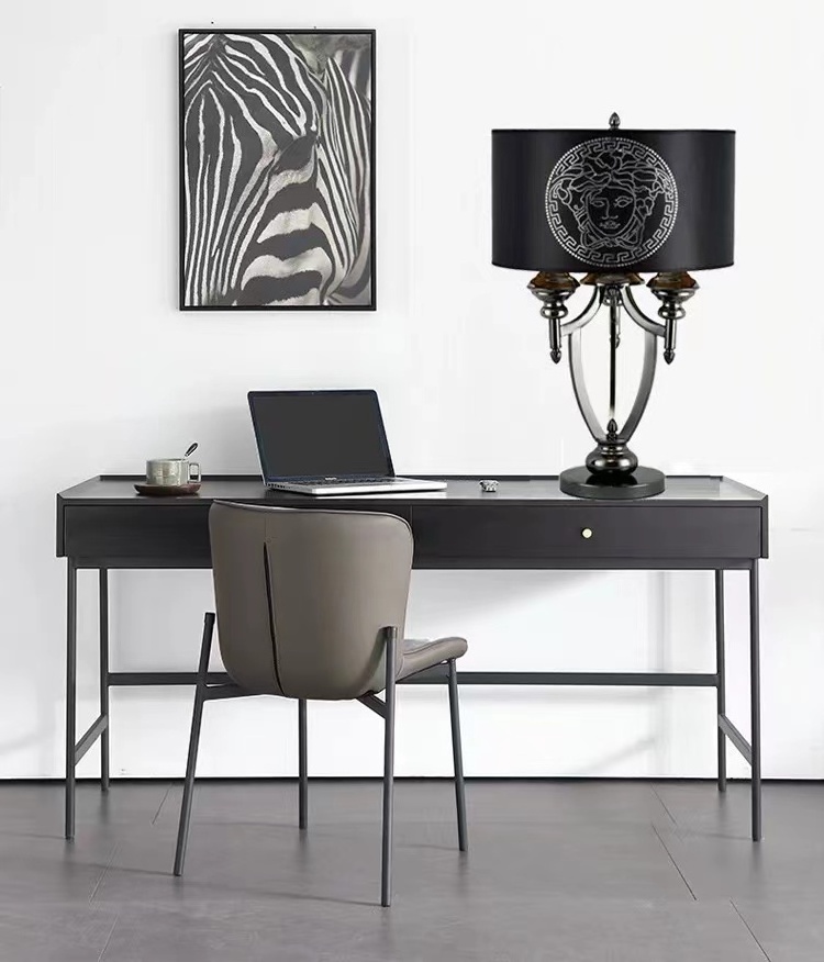 Modern Design Hotel Restaurant Luxury Black Metal Table Lamp