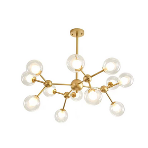 Sputnik Chandelier for Bedroom ,nordic blown glass Globe chandelier chihuly for Living Room,G9 LED Bulbs chandeliers Golden