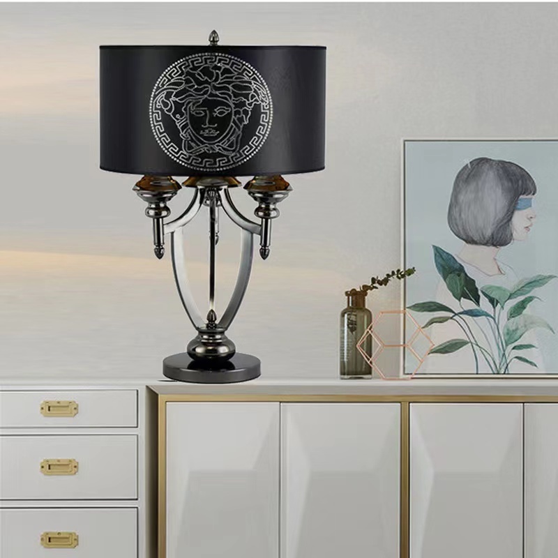 Modern Design Hotel Restaurant Luxury Black Metal Table Lamp