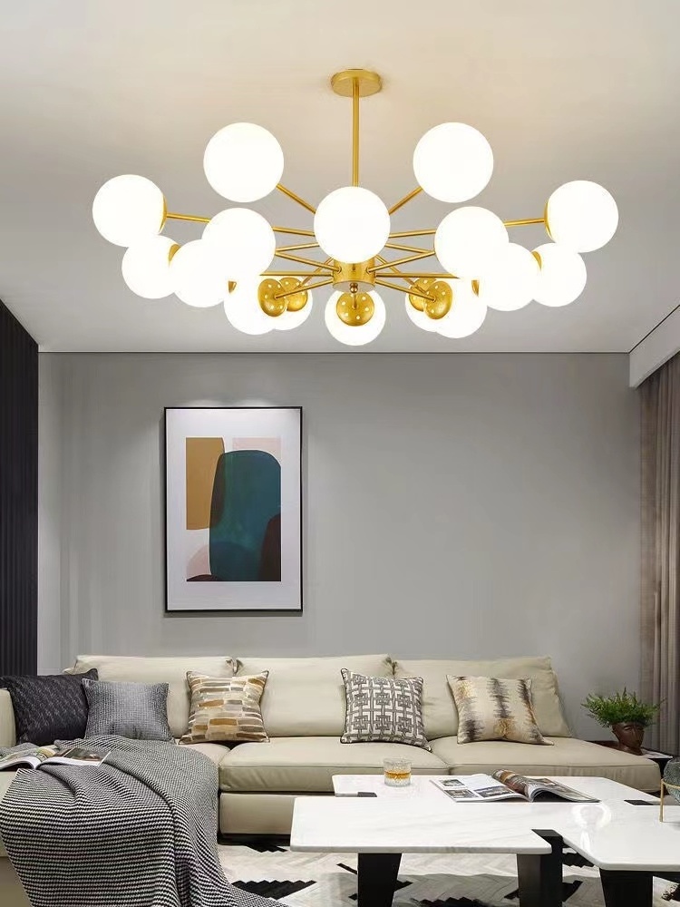 modern home magic bean glass ball chandelier gold sputnik chandeliers for bedroom and living room and kitchen