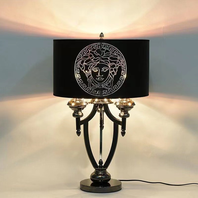 Modern Design Hotel Restaurant Luxury Black Metal Table Lamp