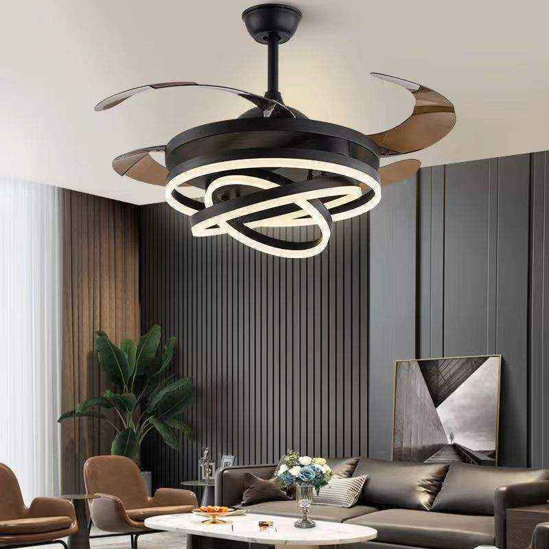 Hot Sale Energy Saving Indoor Lighting Fancy Led Ceiling Fan Lamp 42 Inch Modern Decorative Chandelier Inverter Ceiling Fan